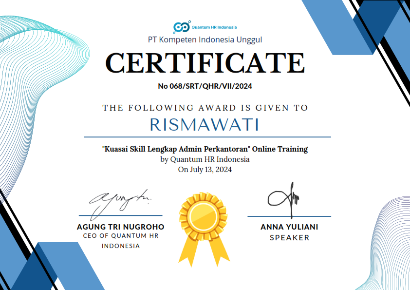 Quantum HR - Office Administration Skills Certification